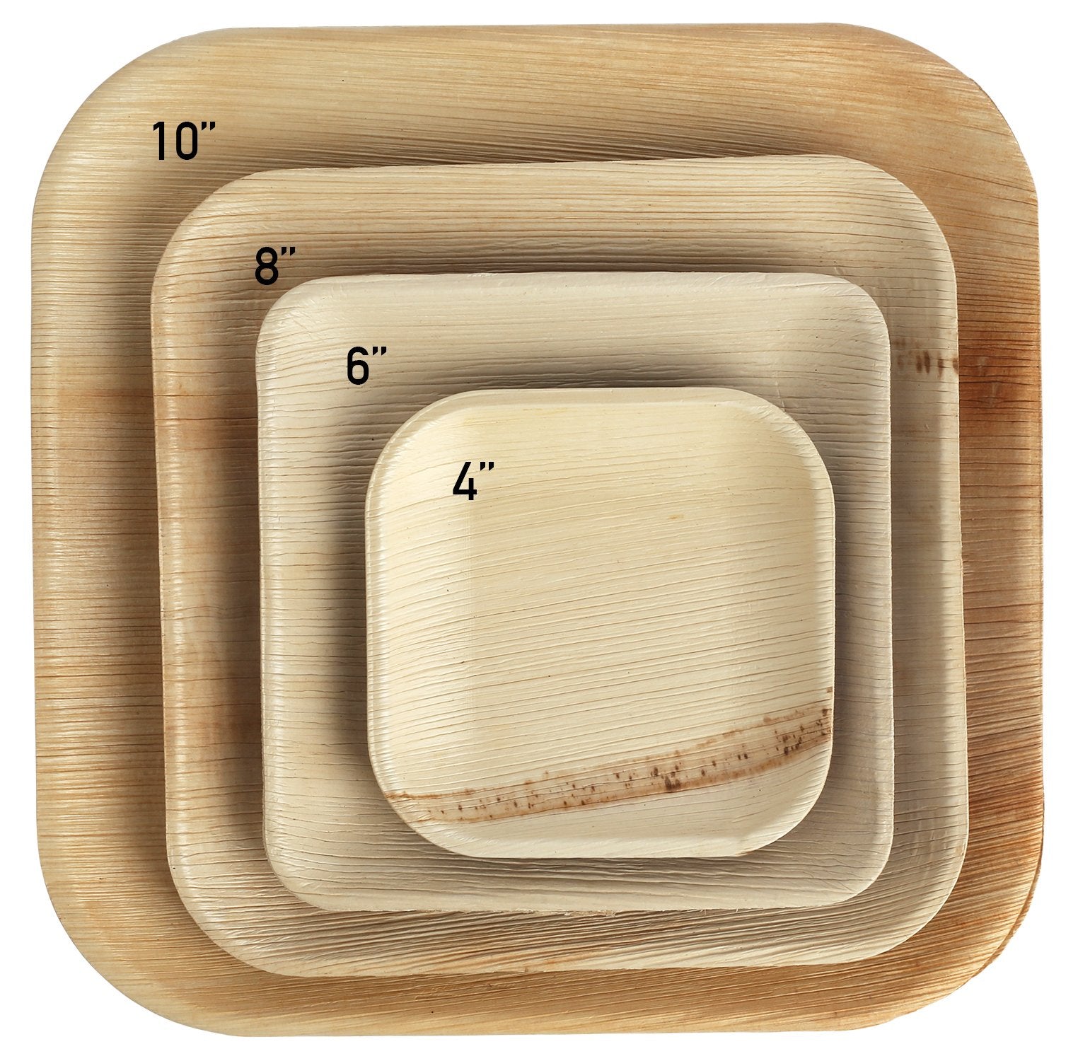 4" Square Small Plates - Pack of 25